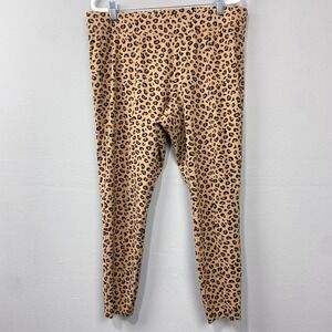 Old Navy Stevie Skinny Leggings Sz‎ XL Leopard High Rise Stretch Pants Y2K Retro